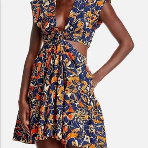 A.L.C. Lexi Womens Printed Knee Midi Dress NWT